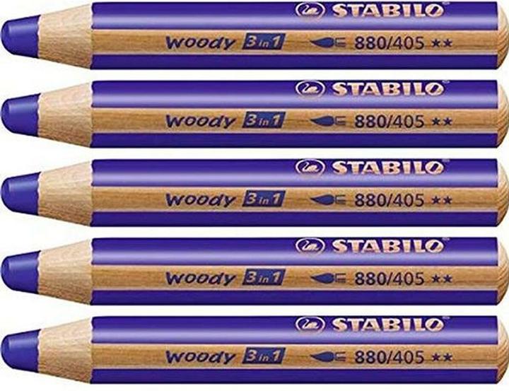 Image du produit STABILO woody 3 en 1 crayon de couleur (Bleu outremer, 1 x)