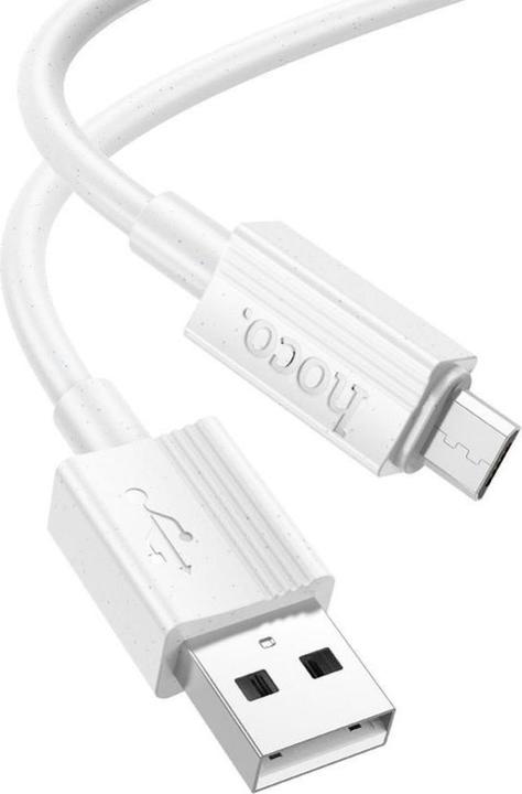 Actual product image Hoco Cable cable USB A to Micro USB 2,4A X107 1 m white (1 m, USB 3.2 Gen 1)