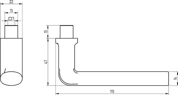 Produktbild Mega Steckgriff 42.601 (Türgriff)