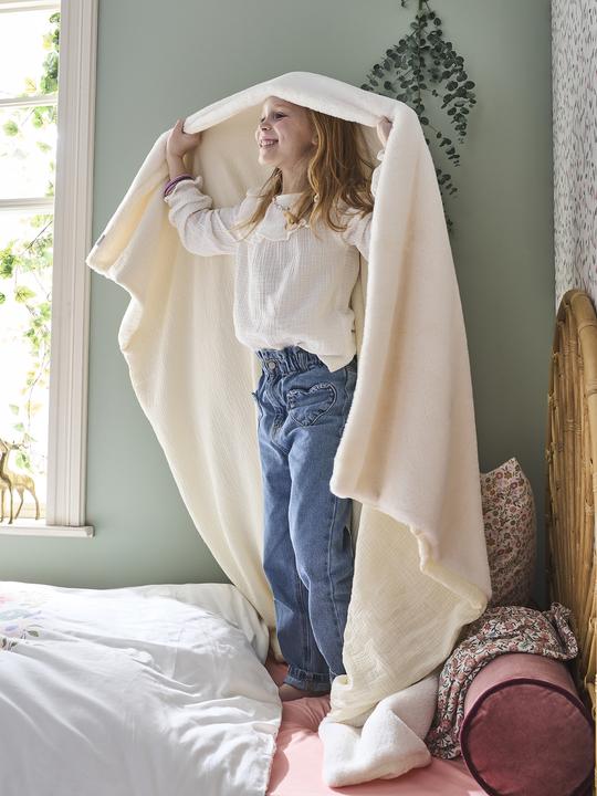 Produktbild Vertbaudet Baby Decke aus Musselin und Webpelz (130 x 170 cm)
