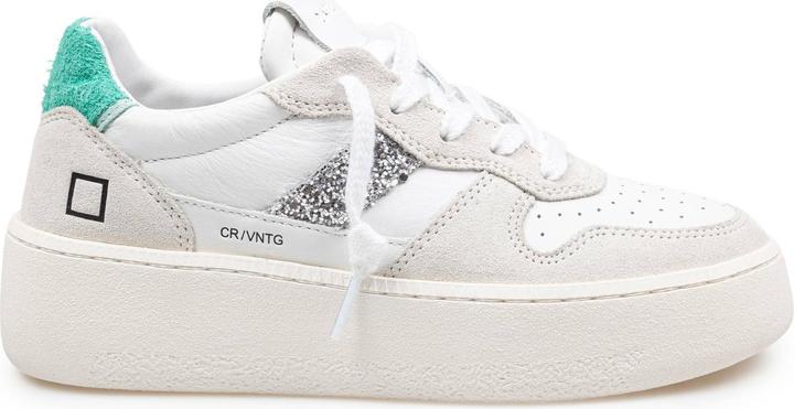 Immagine prodotto D.a.t.e. D.a.t.e sneakers court platform in leather and suede white and green (39)