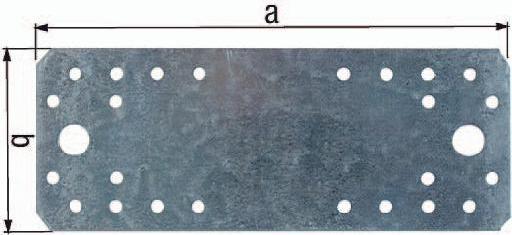 Actual product image Alberts Flat connector 100 x 35 mm, sendzimir galvanised, 1 pc. (Flat connectors, 50 pcs.)