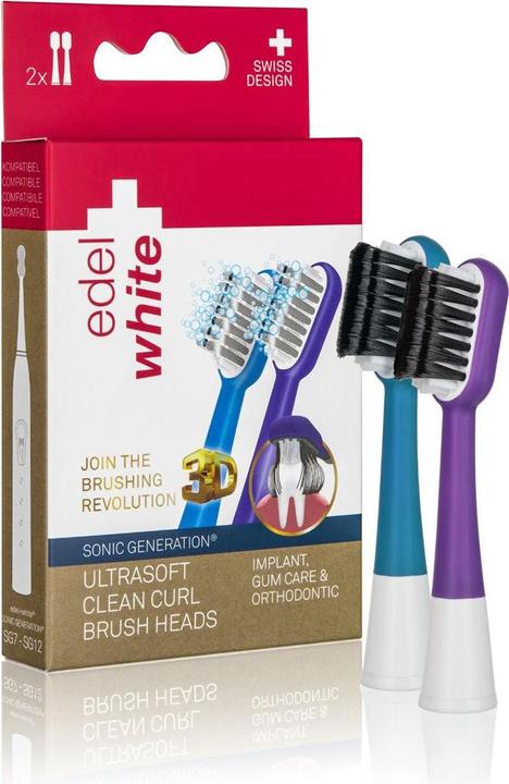 Image du produit Edel + White edel+white CleanCurl Airbag Sonic Brush Head 2 pcs (2 x)