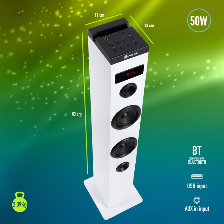 Produktbild NGS SKY CHARM Heim-Audio-Mikrosystem 50 W Weiss