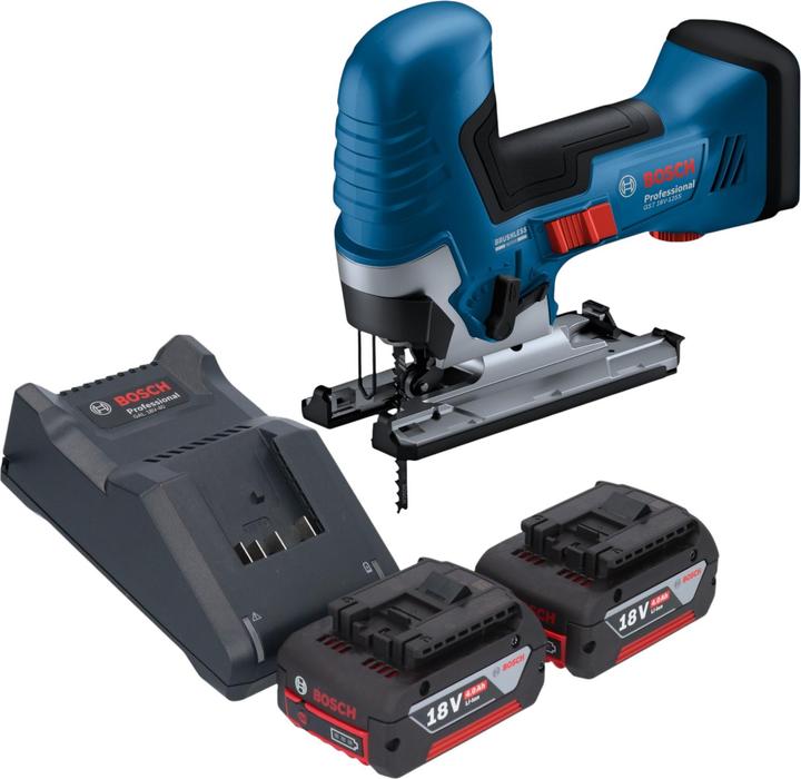 Actual product image Bosch Professional Bosch GST 18V-125 S Professional Akku Stichsäge 18 V 125 mm Brushless + 2x Akku 4,0 Ah + Ladegerät
