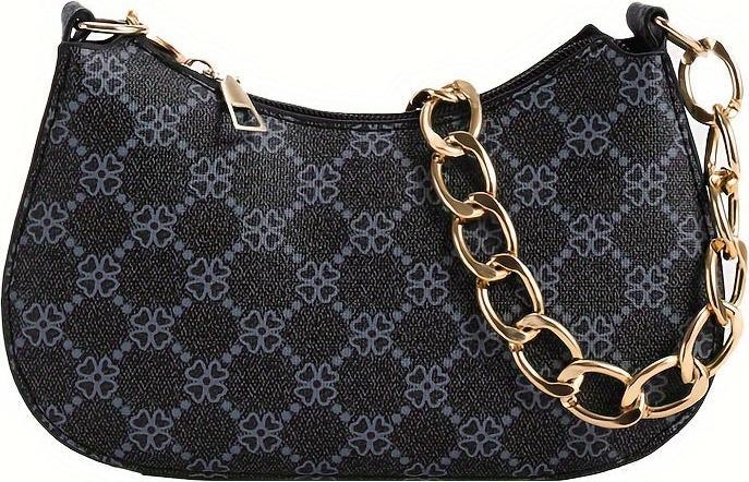 Only-Bags.Store Retro bedruckte klassische Unterarmtasche, einfache Umhängetasche, lässige Handtasche, Shopping