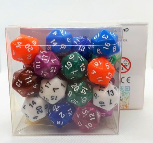Pegasus DIC70803 - Würfelset D20 Mix-Set (25)