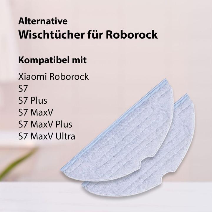 Produktbild Hermex Alternative Wischtücher für Roborock S7 series Mop Aufsatz 2er Pack