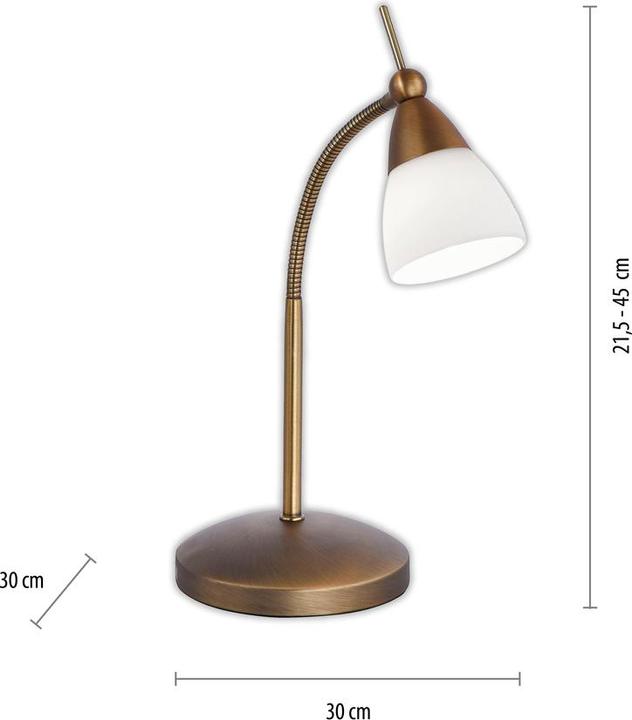 Immagine prodotto Paul Neuhaus lampada da tavolo LED in ottone antico 3000K 3W (265 lm, G9)