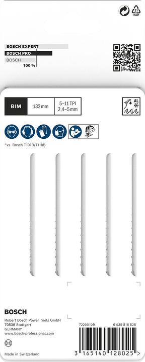 Produktbild Bosch Professional Zubehör PRO Multi Material thick and thin T345XF Stichsägeblatt, 132 mm, 5-tlg.