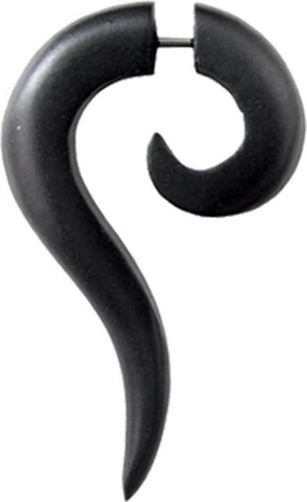 Star Piercing Fake Spirale Haken aus Arengholz (ohne Messing, Organisch)