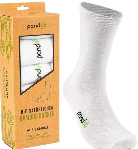 Pandoo Bambus-Anzugsocken, 6 Stück, 43-46, weiss (6er Pack, 43 - 46)
