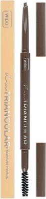 Actual product image Wibo Slim Triangulator Eyebrown Pencil Triangular E (Soft Brown)