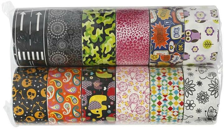 Produktbild Creativ Company Gewebeband Duct Tape Muster 48 mm x 5 m, Mehrfarbig (48 mm)