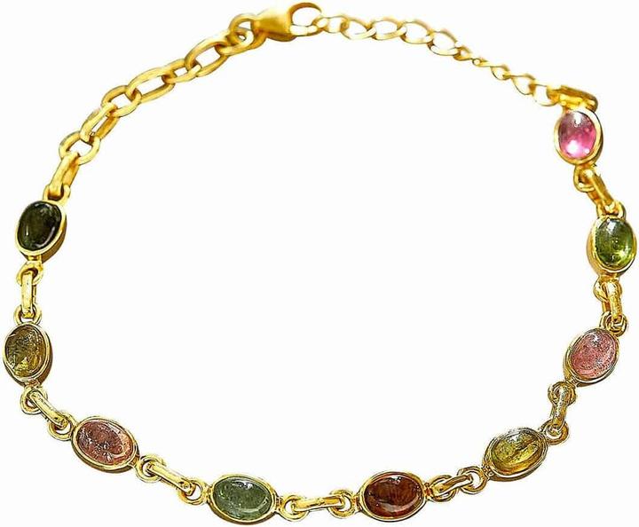Immagine prodotto Loberon Bracciale Leilan colorato (19 cm, Abbellimento: gemma di tormalina, Argento 925)
