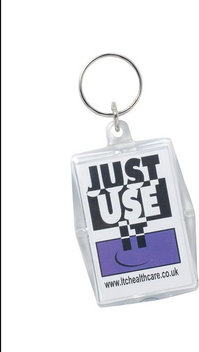 Actual product image EXS Condoms Key Rings- Just Use It 50 pack (50 pcs.)