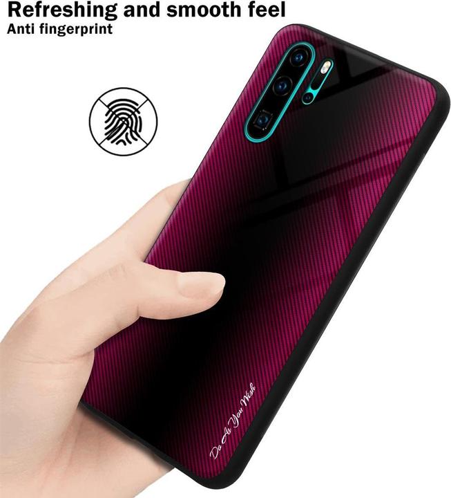 Productafbeelding Cadorabo TPU gestreepte glasplaat (Huawei P30 Pro)