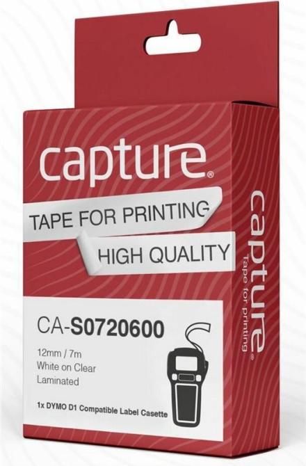 Image du produit Capture 12mm x 7m Ruban blanc sur transparent (1.20 cm, Blanc)