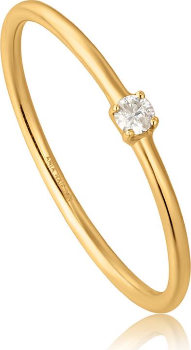 Ania Haie 14kt Gold Solitaire Diamond Ring