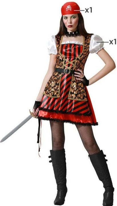 Produktbild Carnival Toys Verkleidung Rot Piratin (XL)