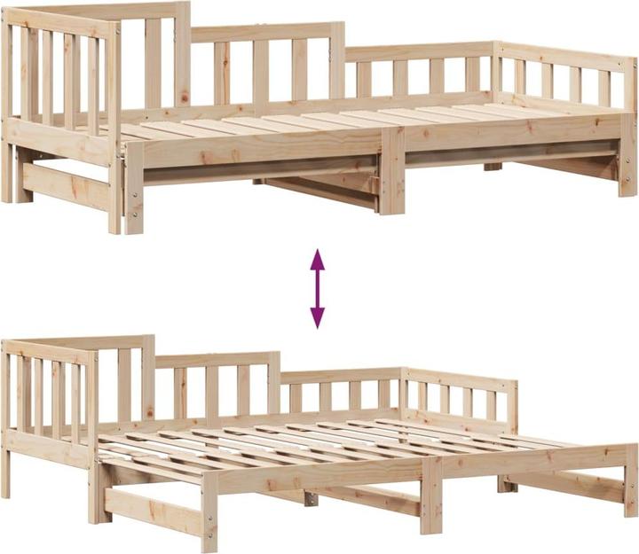 Produktbild VidaXL Tagesbett Ausziehbar mit Schubladen (Bettsofa)