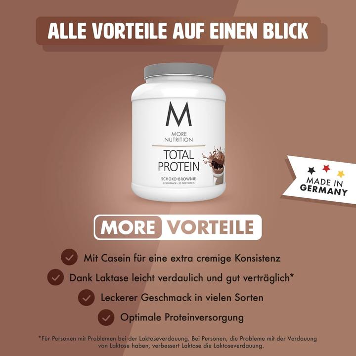 Actual product image More Nutrition Total Protein (600G can) (Chocolate brownie, 1 pcs., 600 g)