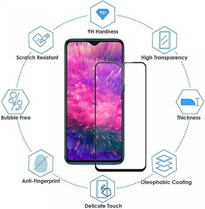 Produktbild Screenguard Xiaomi Redmi Note 8T Full Screen Panzerglas Schutzfolie 2.5D 9H (1 Stück, Xiaomi Redmi Note 8T)