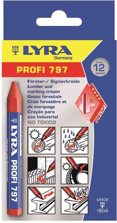 Actual product image Lyra Forester's Chalk (Red, 12 x)