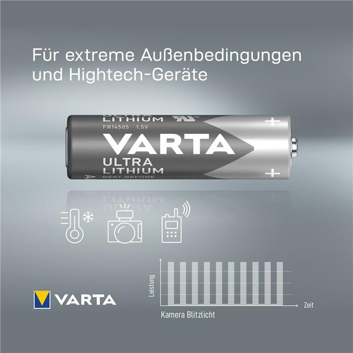 Actual product image Varta Ultra Lithium (2 pcs., AA, 3000 mAh)