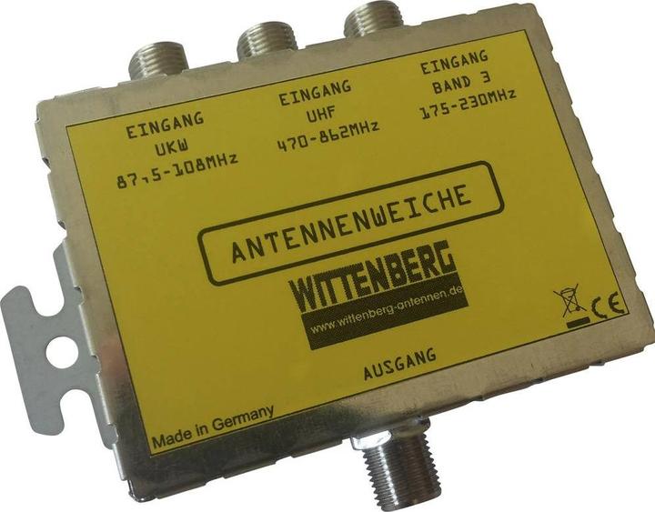 Image du produit Wittenberg Antennen WIT K-103108 - Aiguillage d'antenne FM, DAB+, UHF (DVB-S / -S2, DAB/DAB+)