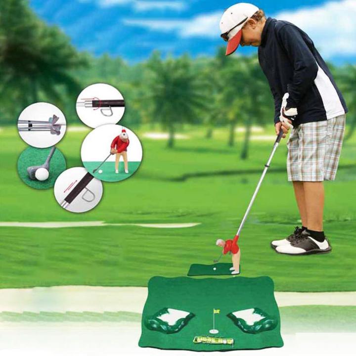 Produktbild Hermex Indoor Minigolf Spiel Miniatur Minigolf Indoor-Golf Haus-Minigolf Set