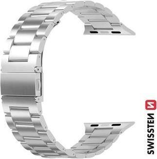 Produktbild Swissten Metal band for apple watch 38-40 mm silver (40 mm, 38 mm, Metall)