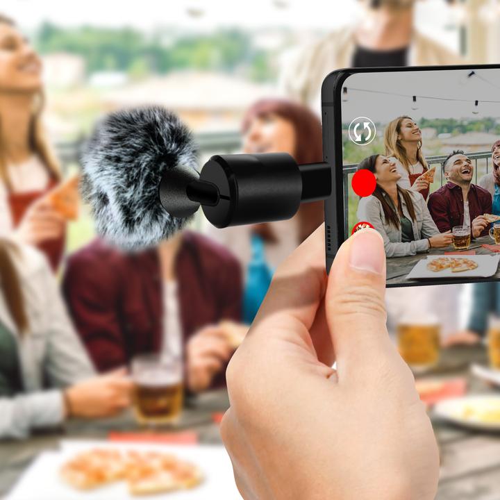 Actual product image Puluz Microphone with USB-C connection