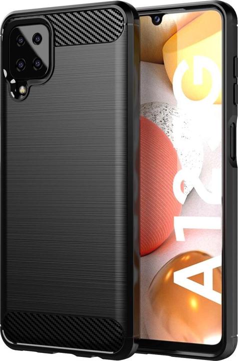 Image du produit Cadorabo TPU Ultra Slim carbon edelstahl Combi Cover (Samsung Galaxy A12)