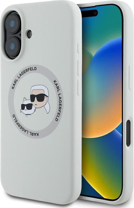 Produktbild Karl Lagerfeld iPhone 16 Liquid Silicone K&CH Heads MagSafe Case (Apple iPhone 16)