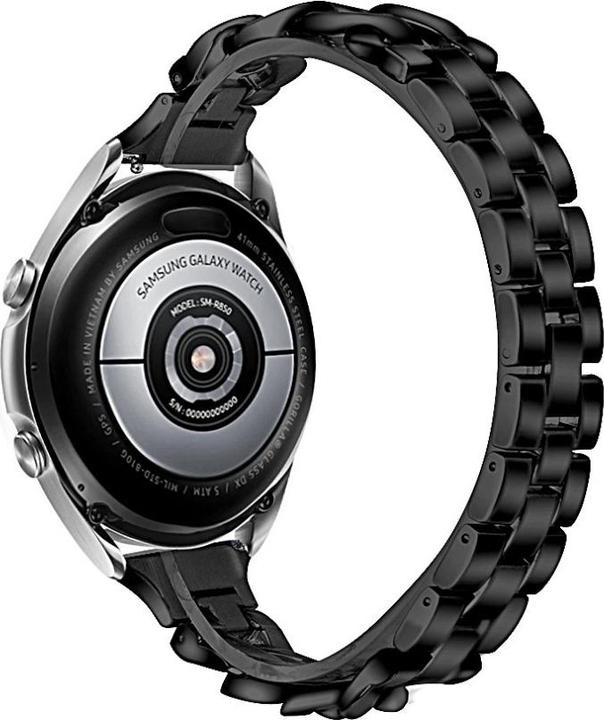 Actual product image Cover-Discount 20mm stainless steel bracelet black (20 mm, Stainless steel)