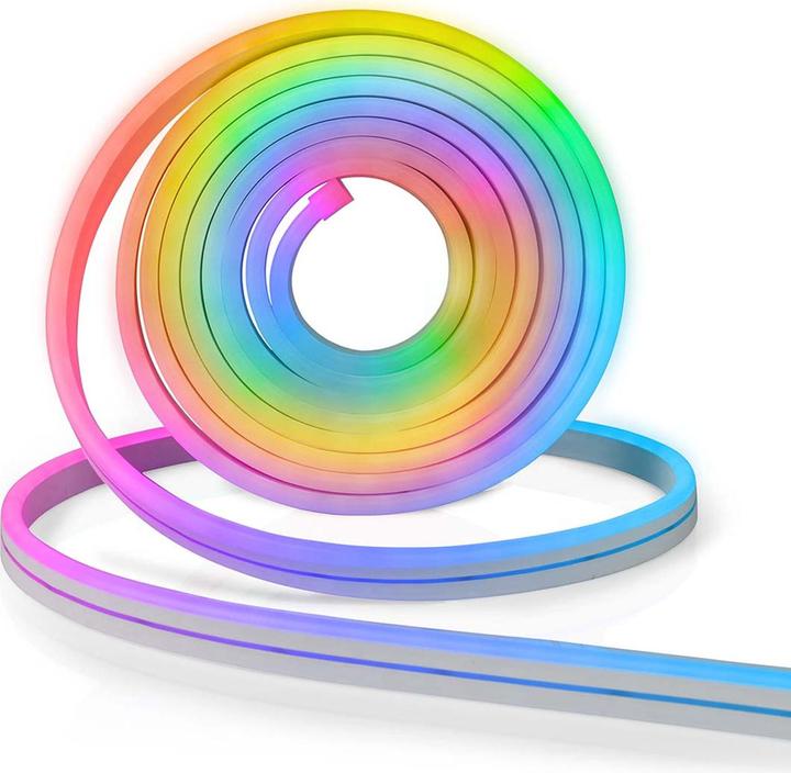 Image du produit Nedis WIFILN51CRGB Smart Full Color LED pásek Wi-Fi | Více barev | 5000 mm | IP65 | 960 lm, F (Multicolore, 500 cm, Intérieur, Extérieur)
