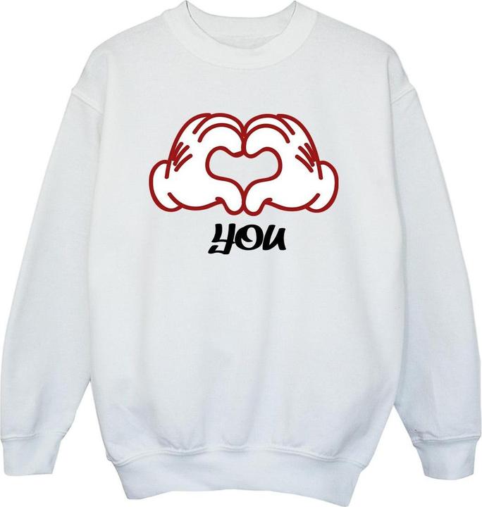 Disney Mickey Mouse Love You Hands Sweatshirt Mädchen (140, 146)