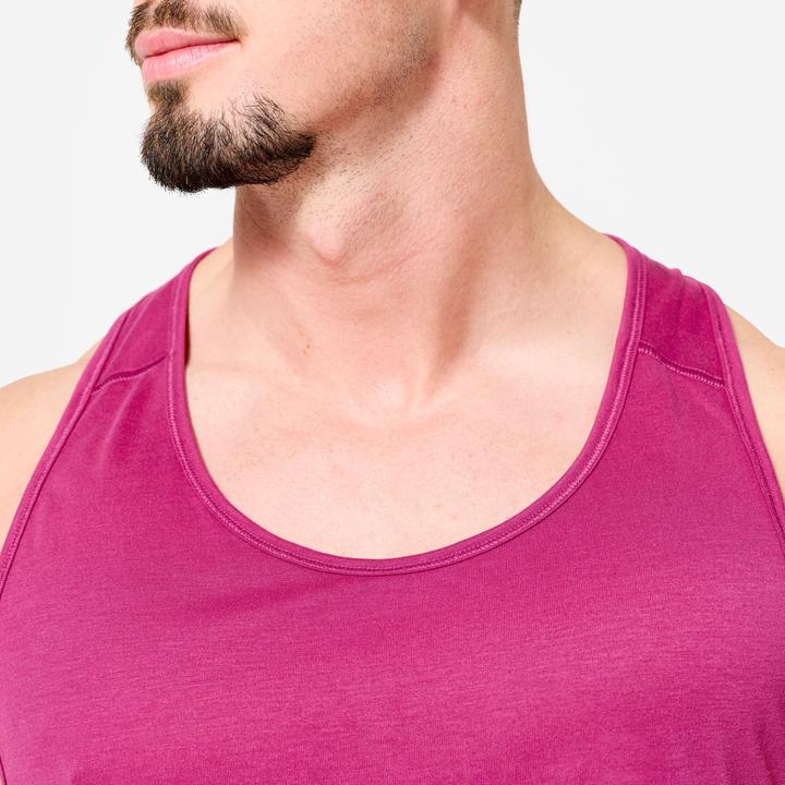 Actual product image Domyos Tank Top Stringer Herren Schwimmerrücken - lila (L)