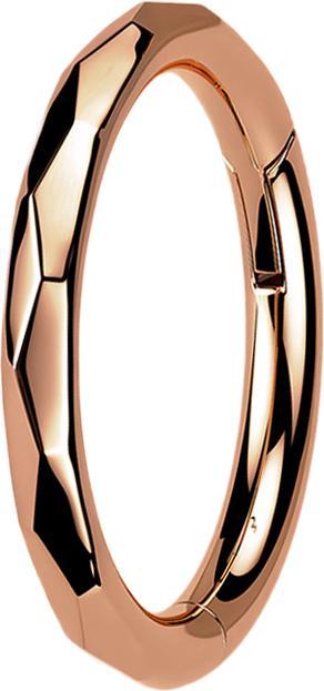 Image du produit Star Piercing Micro anneau segment pliable or rose facetté (Titane G23, sans laiton)