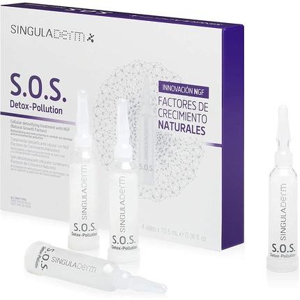Actual product image Singuladerm SD S.O.S Detox-Pollution Antioxidant and Restructuring Serum 4 Vials 42ml (42 ml)