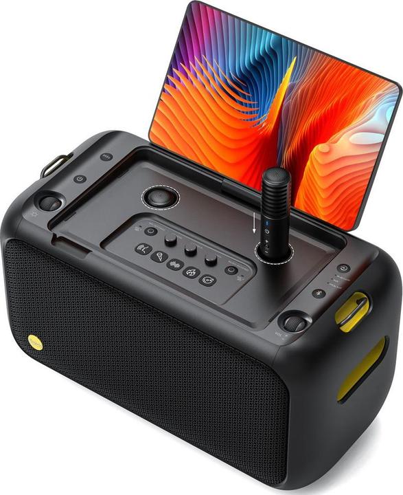 Actual product image Ikarao Karaoke box Break X1 13" screen 2 microphones, 800W