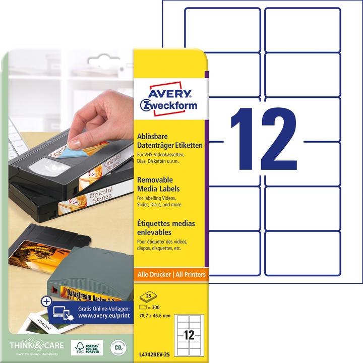 Produktbild Avery Video-Etiketten