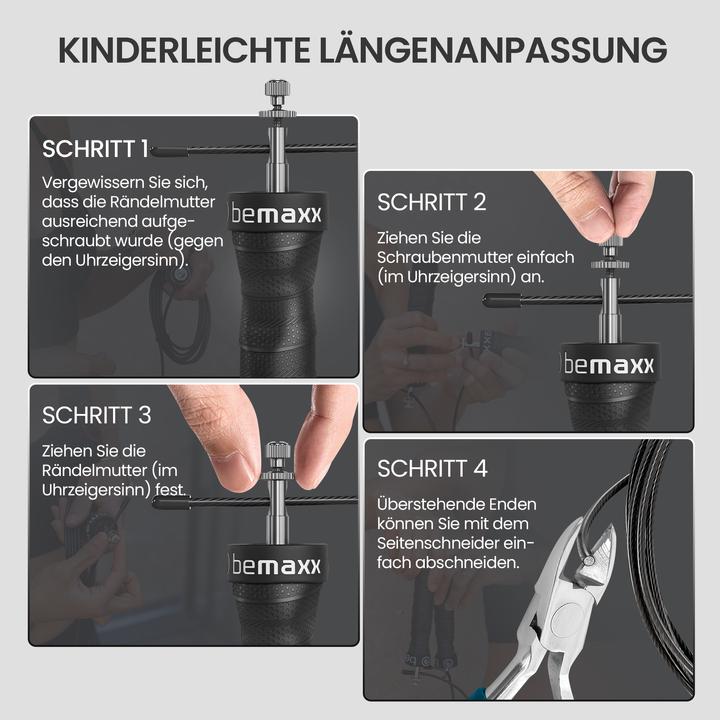 Produktbild BeMaxx Fitness-Geschwindigkeitsseil V1-Set