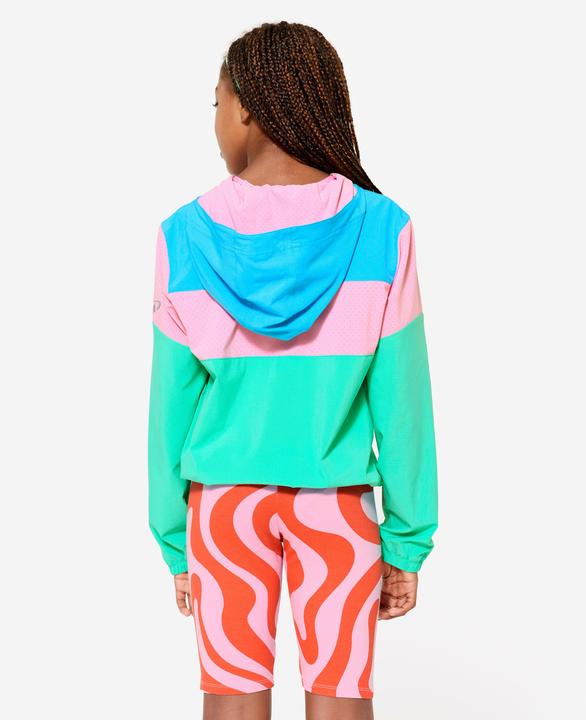 Produktbild Domyos Trainingsjacke Kinder leicht atmungsaktiv - rosa/blau