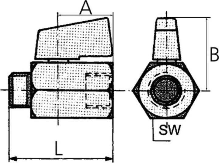 Produktbild Riegler Mini-Kugelhahn 13,16 mm G 1/4 ″ Innen-/Innengewinde
