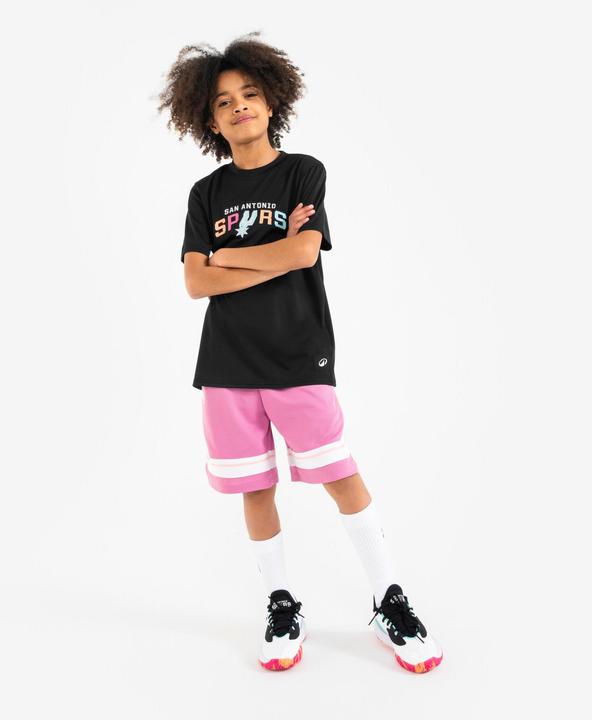 Actual product image Tarmak Kinder Basketball Shorts NBA - SH900 rosa