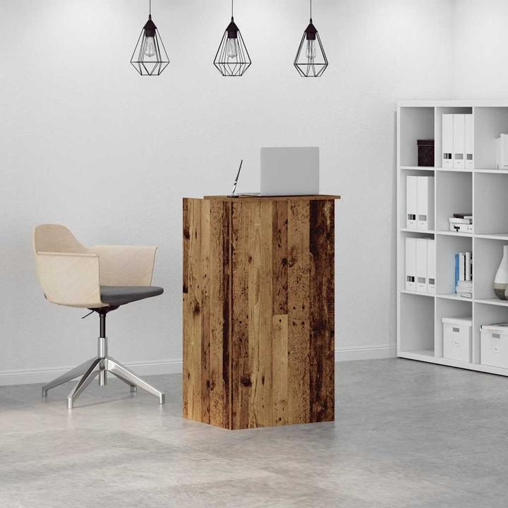 Image du produit VidaXL Comptoir d'accueil aspect vieux bois 55x50x103,5 cm bois composite Comptoir d'accueil