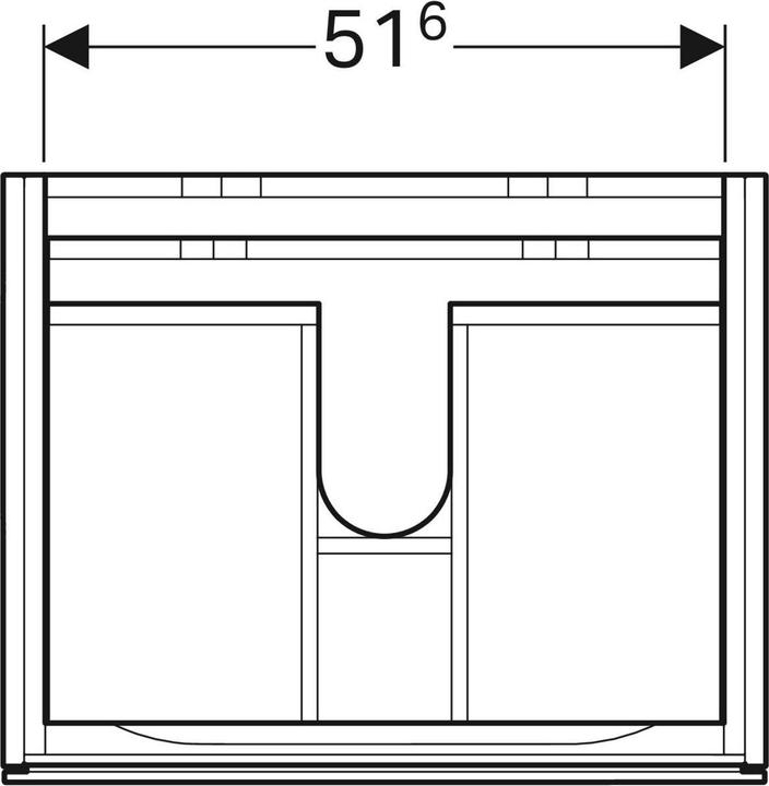 Produktbild Geberit Waschtischunterschrank Xeno wei hochglanz 2 Auszge mit Softeinzug fr 60 cm 50 (58 x 46 x 53 cm)