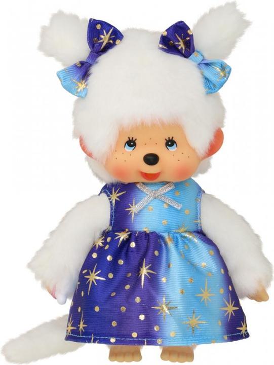 Produktbild Magni Monchhichi Plüschfigur Mädchen mit Sternenlicht Kleid 20cm (20 cm)